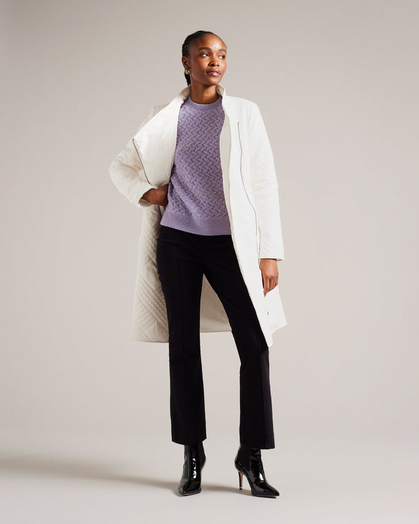 ROSEMAE-Outerwear-Wrap yourself in timeless elegance with our ROSEMAE padded wrap coat. Designed with a midi length, it exudes sophistication and provides optimal coverage for cooler days. Our house check quilted texture adds depth and dimension, so yoou can showcase your style whether you're walking the dog or making your morning commute. Padded wrap coat Midi length Asymmetric zip fastening House check quilted texture Pockets Long sleeves Belted waist- Ted Baker Romania